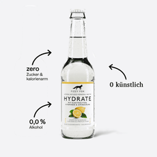 Fizzy Fox Hydrate Lemon Elektrolyt getränk zuckerfrei, ohne künstliche Zusatzstoffe, natürlich und kalorienarm